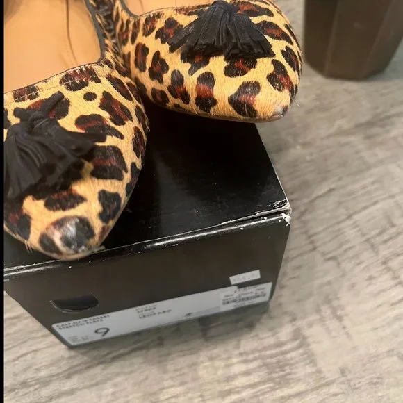 J. Crew Calf Hair Tassel Stretch Flats - Picture 4 of 6